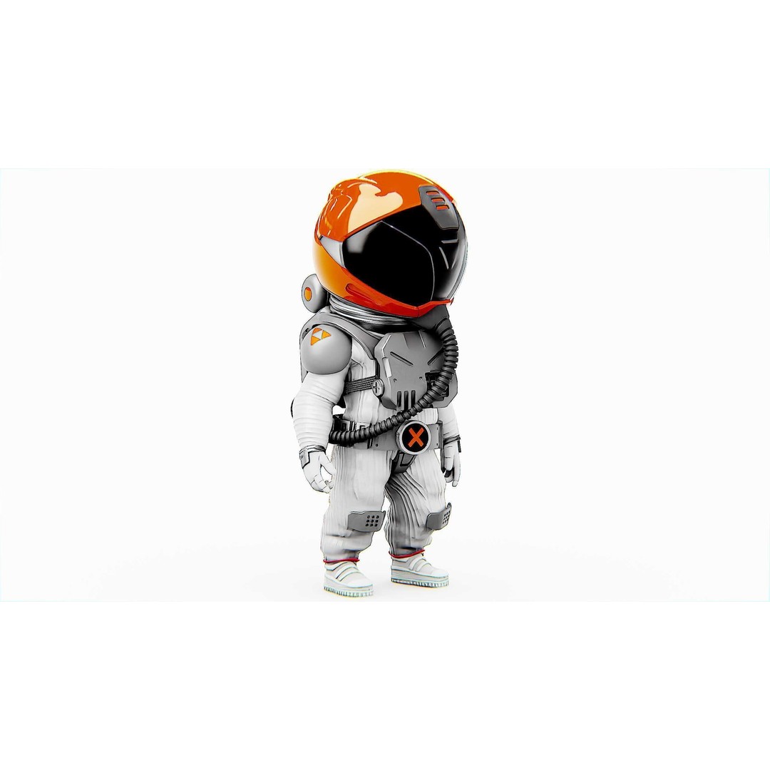 Toon Astronaut F-C 3D Model – Rigged Character for Unity & Unreal Engine - View 13