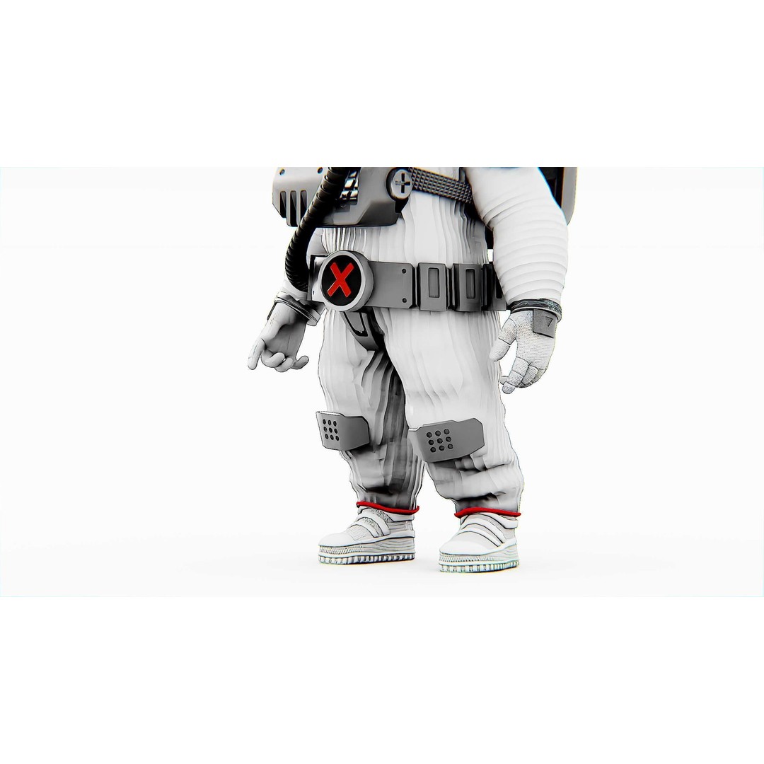 Toon Astronaut F-C 3D Model – Rigged Character for Unity & Unreal Engine - View 19