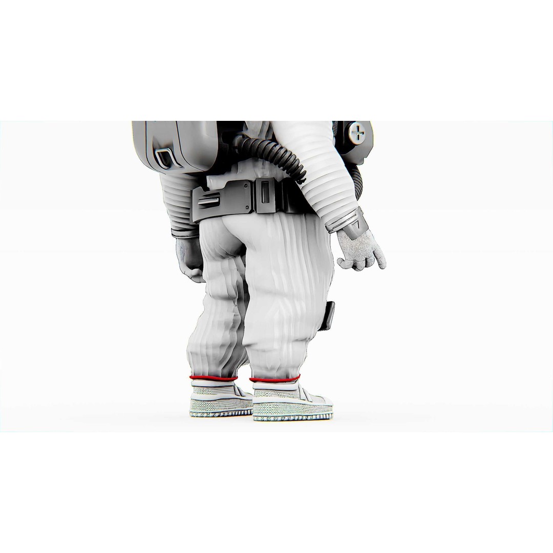 Toon Astronaut F-C 3D Model – Rigged Character for Unity & Unreal Engine - View 20