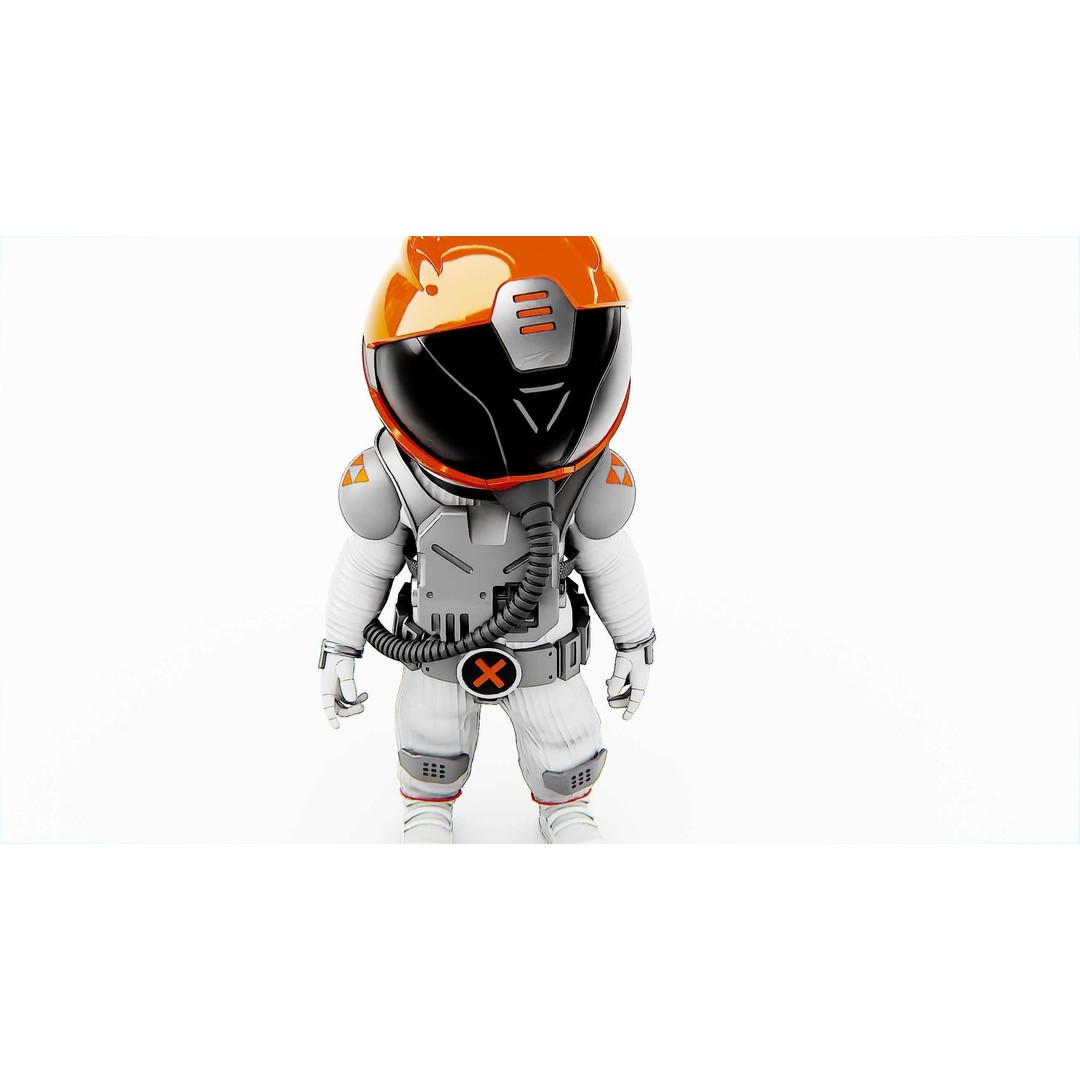 Toon Astronaut F-C 3D Model – Rigged Character for Unity & Unreal Engine - View 21