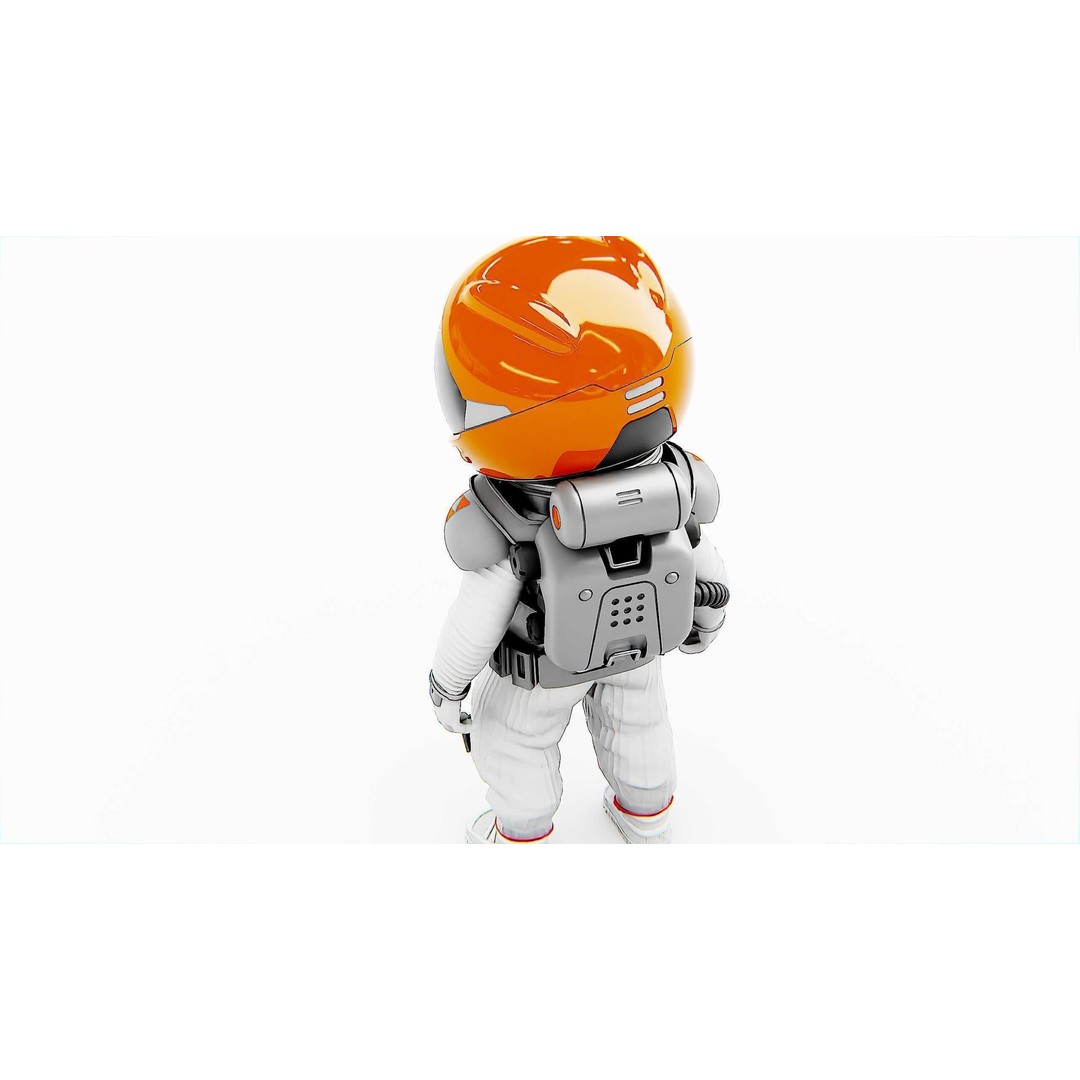Toon Astronaut F-C 3D Model – Rigged Character for Unity & Unreal Engine - View 22