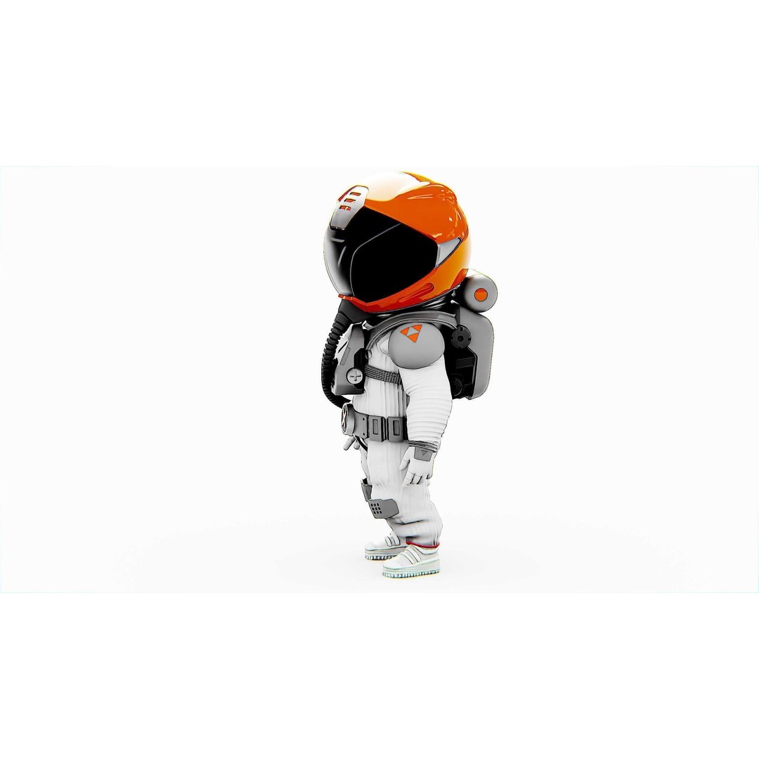 Toon Astronaut F-C 3D Model – Rigged Character for Unity & Unreal Engine - View 24