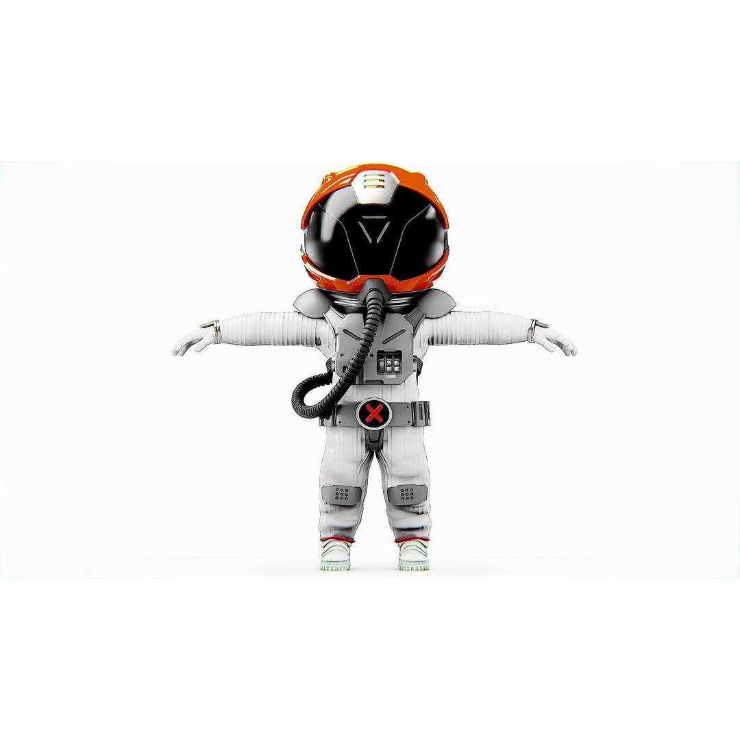 Toon Astronaut F-C 3D Model – Rigged Character for Unity & Unreal Engine - View 25