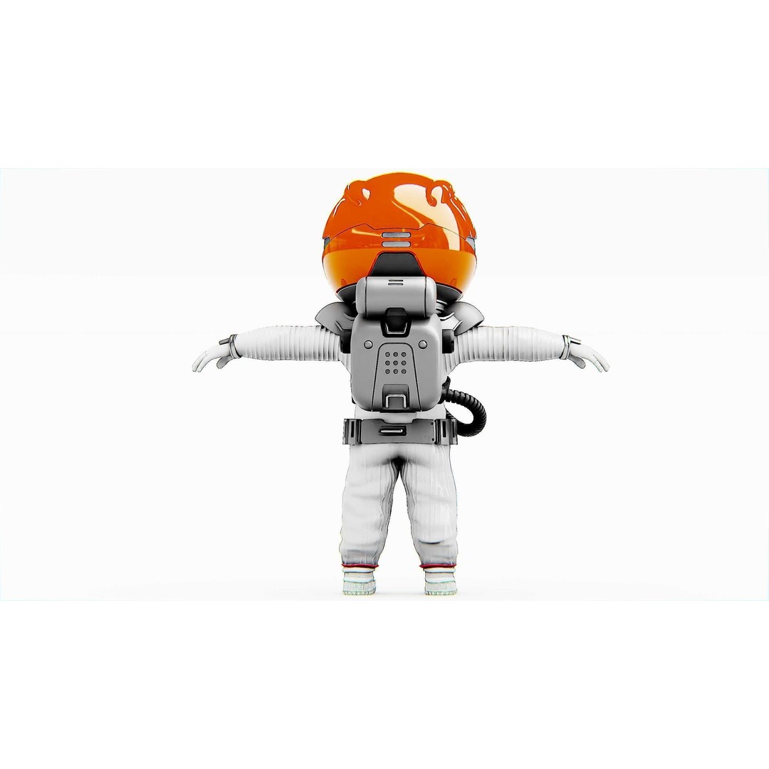 Toon Astronaut F-C 3D Model – Rigged Character for Unity & Unreal Engine - View 26