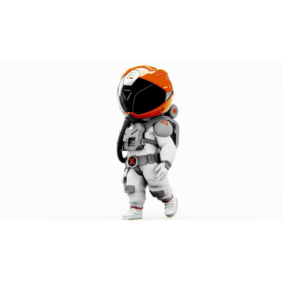 Toon Astronaut F-C 3D Model – Rigged Character for Unity & Unreal Engine - View 27