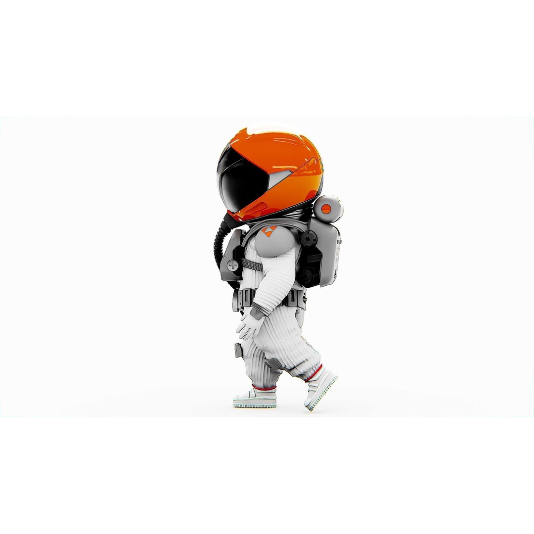 Toon Astronaut F-C 3D Model – Rigged Character for Unity & Unreal Engine - View 28