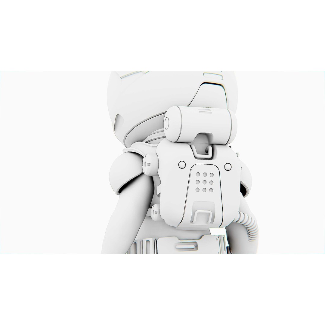 Toon Astronaut F-C 3D Model – Rigged Character for Unity & Unreal Engine - View 36