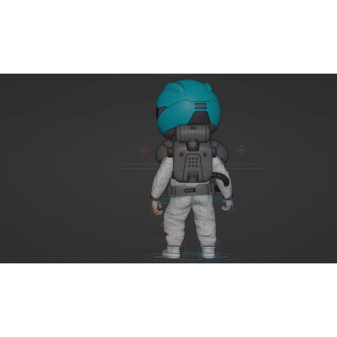 Toon Astronaut F-C 3D Model – Rigged Character for Unity & Unreal Engine - View 39
