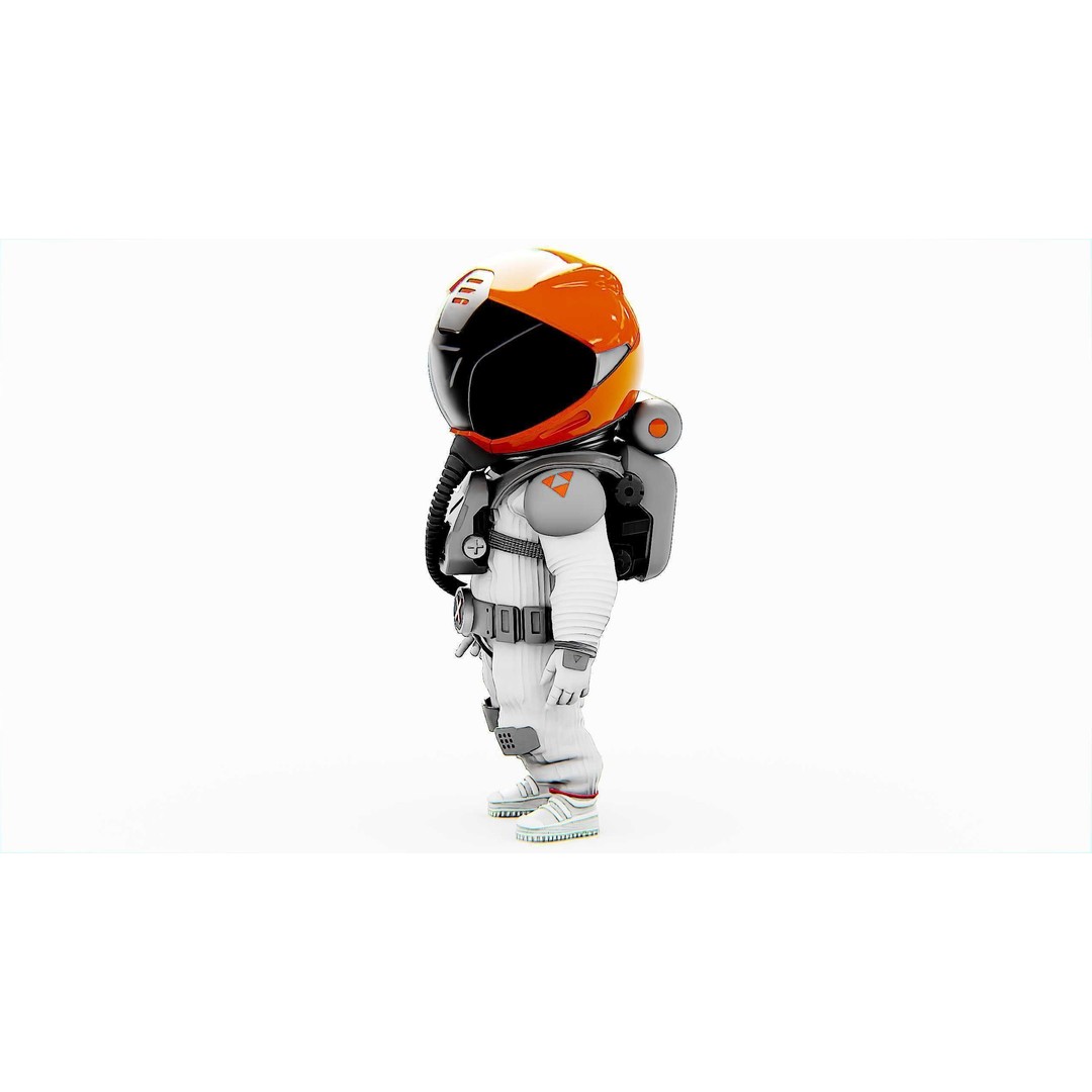 Toon Astronaut F-C 3D Model – Rigged Character for Unity & Unreal Engine - View 5