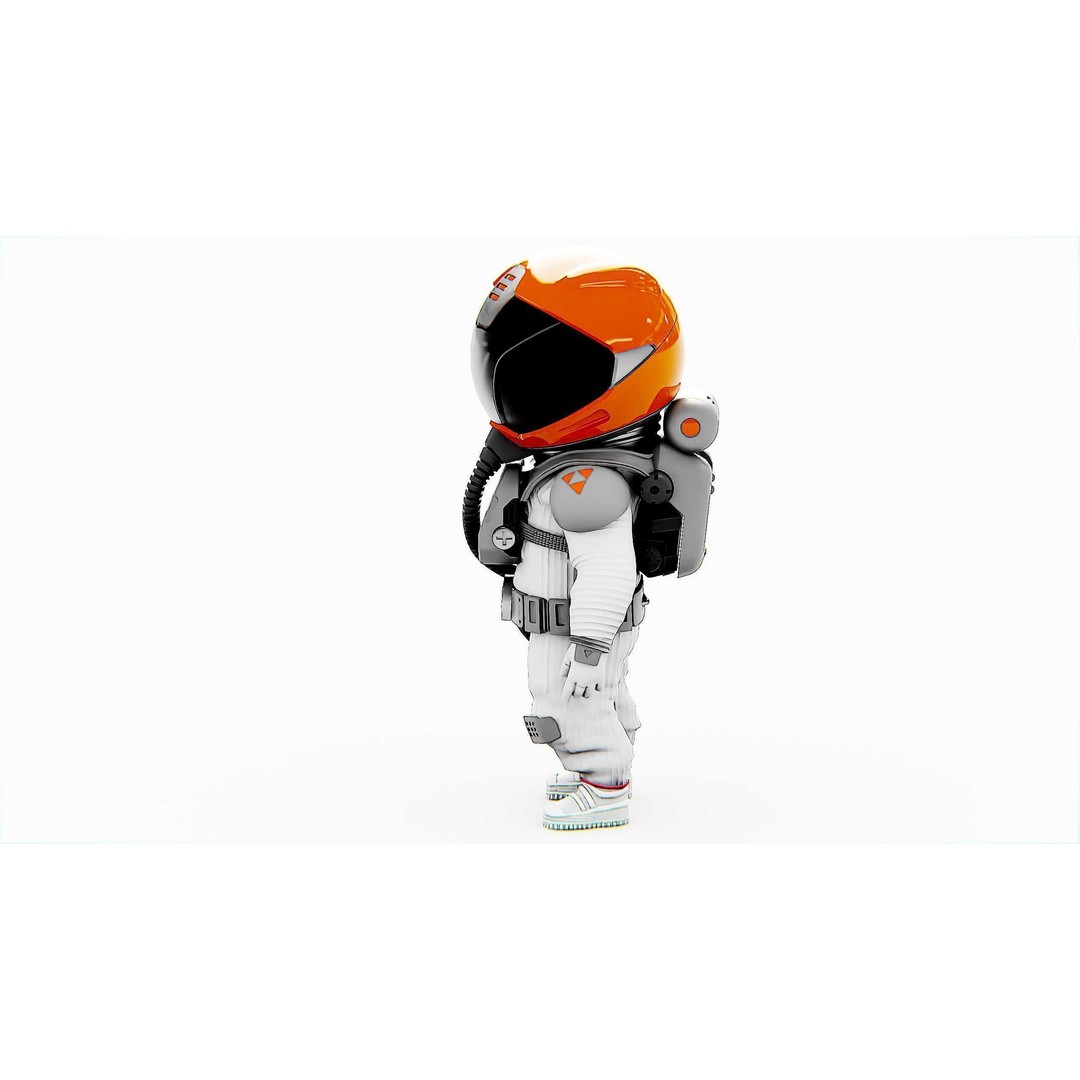 Toon Astronaut F-C 3D Model – Rigged Character for Unity & Unreal Engine - View 6