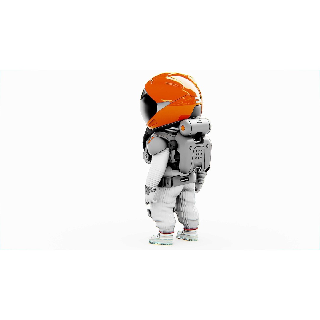 Toon Astronaut F-C 3D Model – Rigged Character for Unity & Unreal Engine - View 7