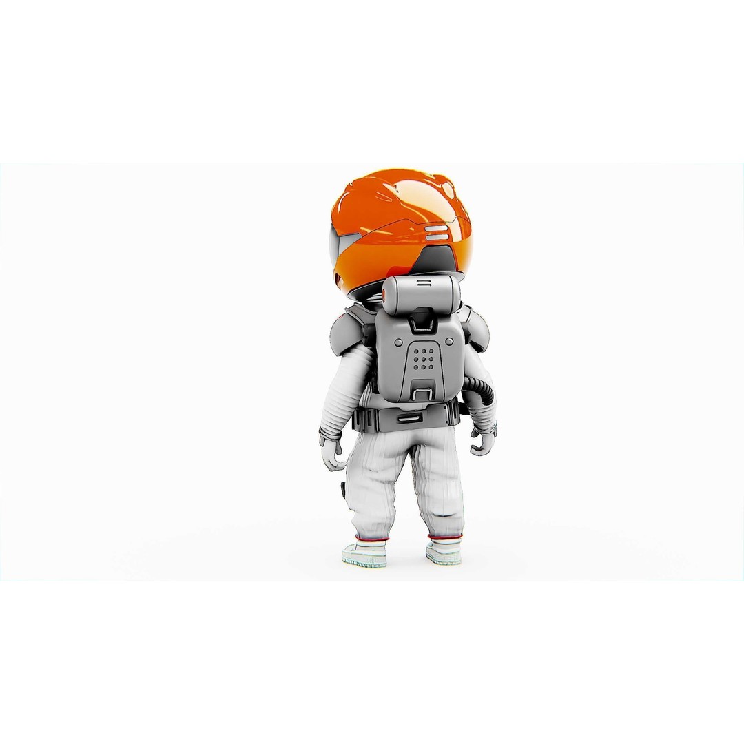 Toon Astronaut F-C 3D Model – Rigged Character for Unity & Unreal Engine - View 8
