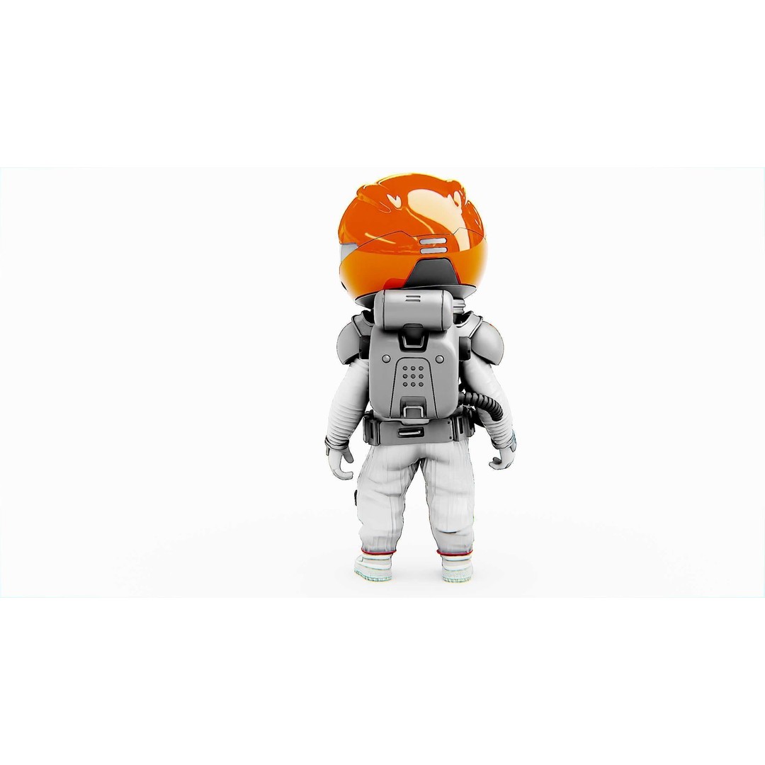 Toon Astronaut F-C 3D Model – Rigged Character for Unity & Unreal Engine - View 9