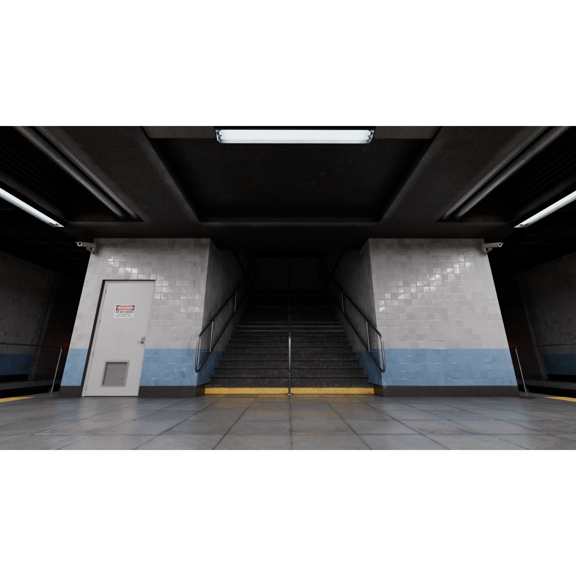 NYC Style Subway Platform - Low-Poly Game-Ready 3D Model - View 13