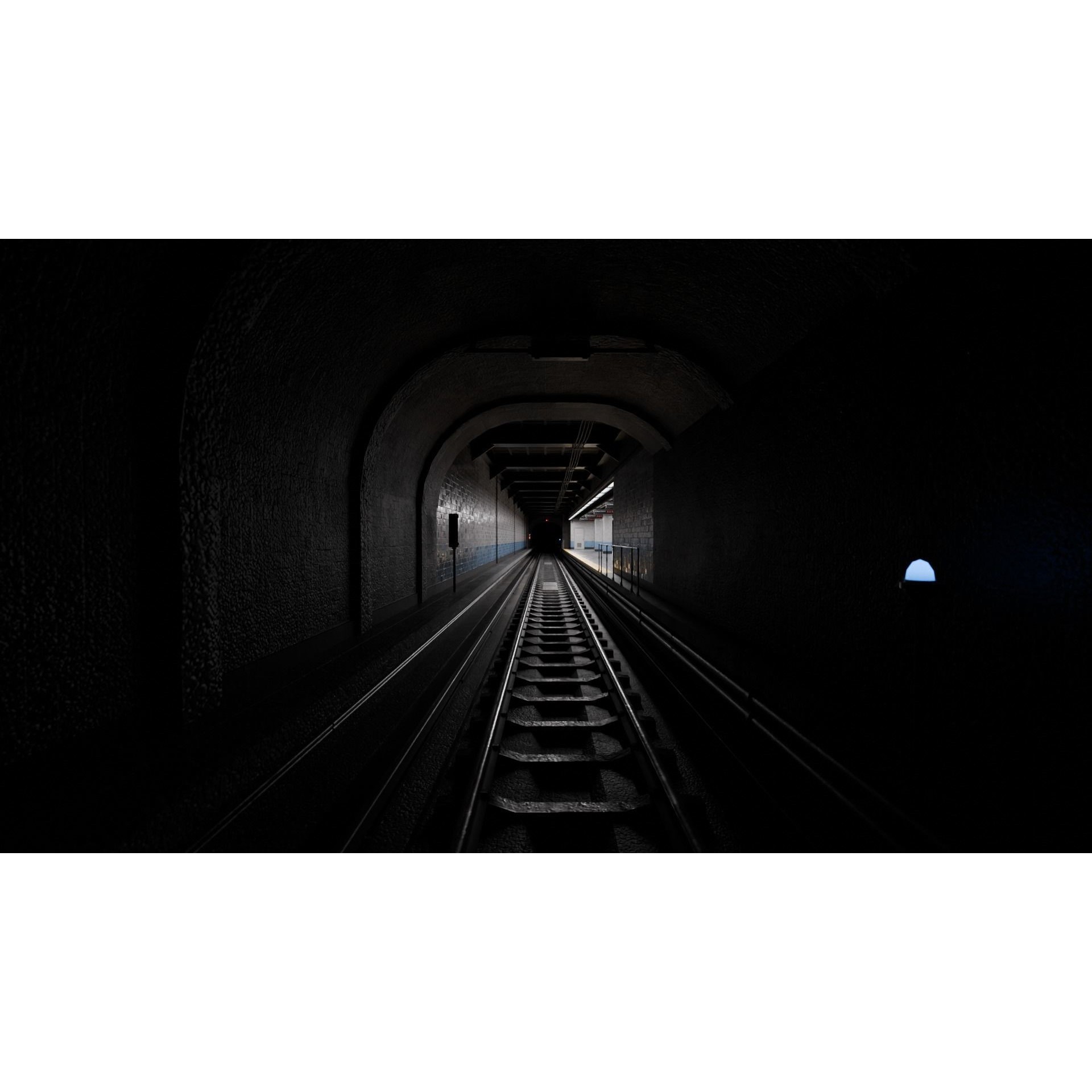 NYC Style Subway Platform - Low-Poly Game-Ready 3D Model - View 18