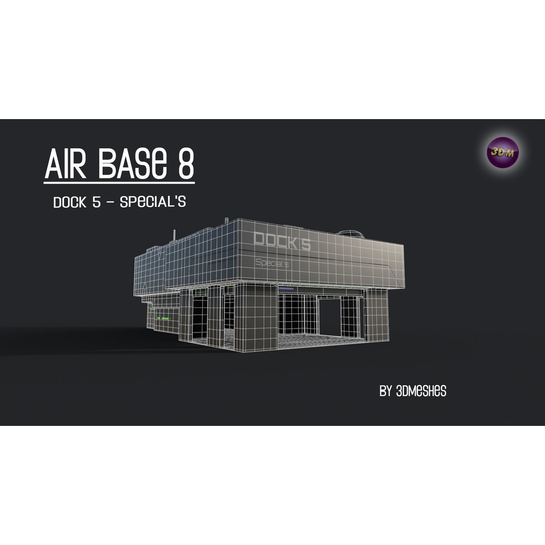Dock 5 3D Model – Low Poly PBR Architectural Asset, FBX