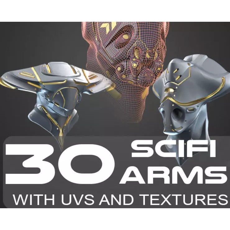 Sci-Fi Helmets 3D Model – Low Poly Game Asset, 4K Textures, FBX/OBJ - View 2