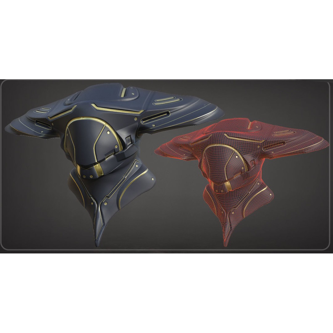 Sci-Fi Helmets 3D Model – Low Poly Game Asset, 4K Textures, FBX/OBJ - View 3