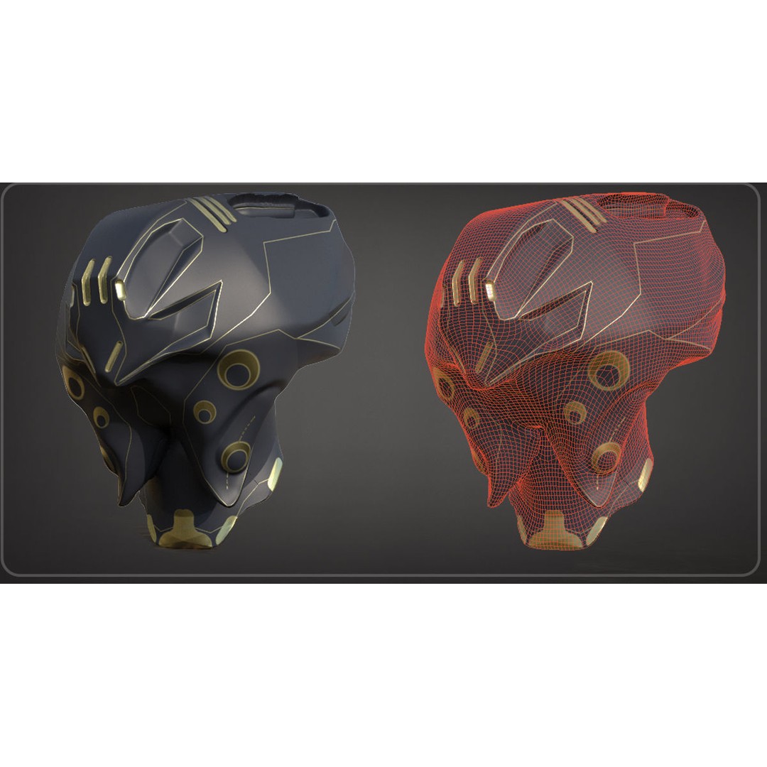 Sci-Fi Helmets 3D Model – Low Poly Game Asset, 4K Textures, FBX/OBJ - View 6