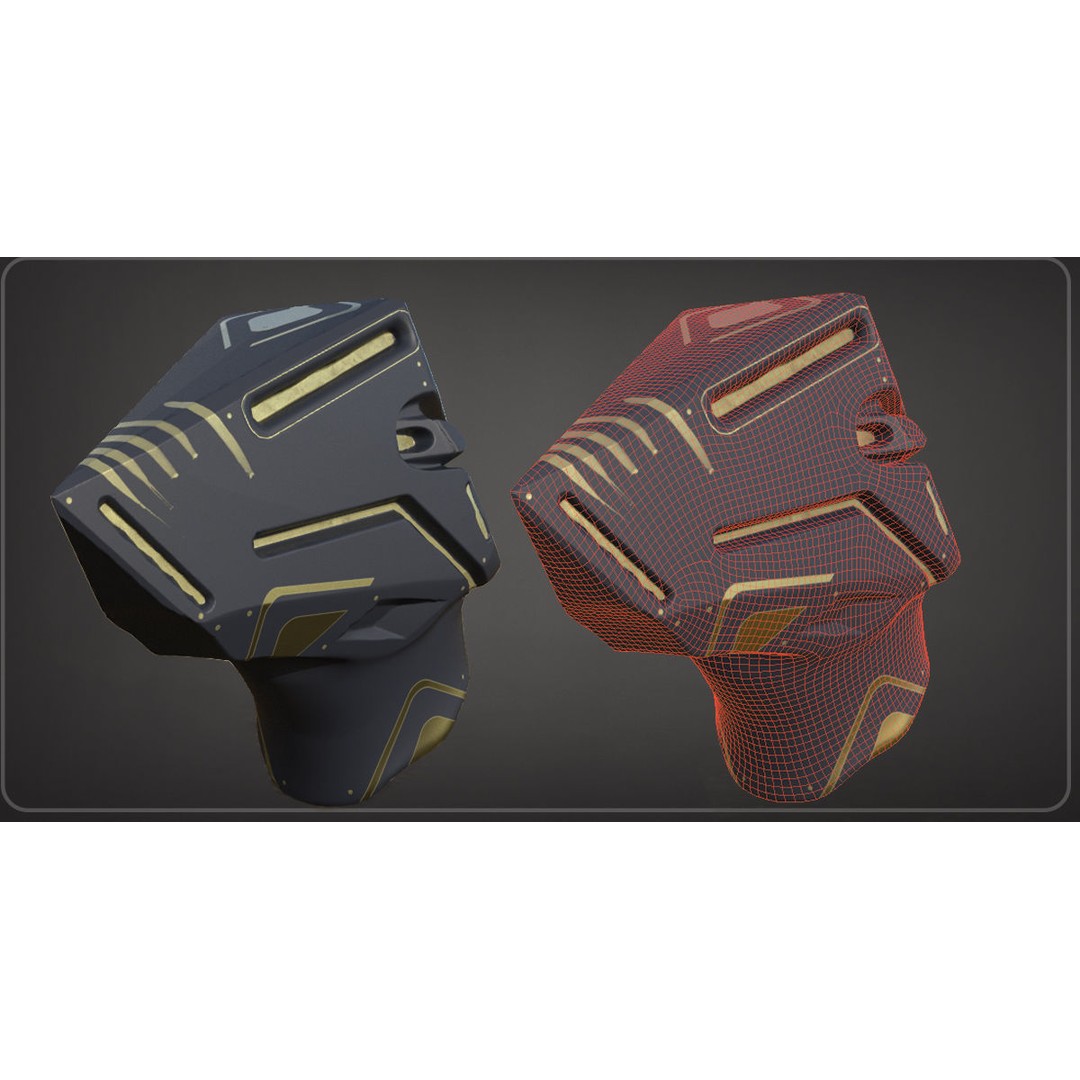 Sci-Fi Helmets 3D Model – Low Poly Game Asset, 4K Textures, FBX/OBJ - View 7
