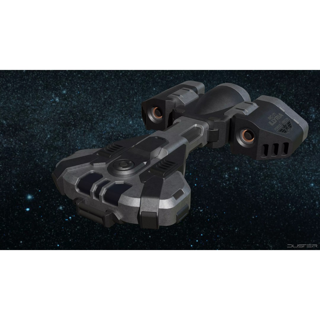 Sci-Fi Scout Spaceship 3D Model – Low Poly Game Asset, FBX, Blender - View 2