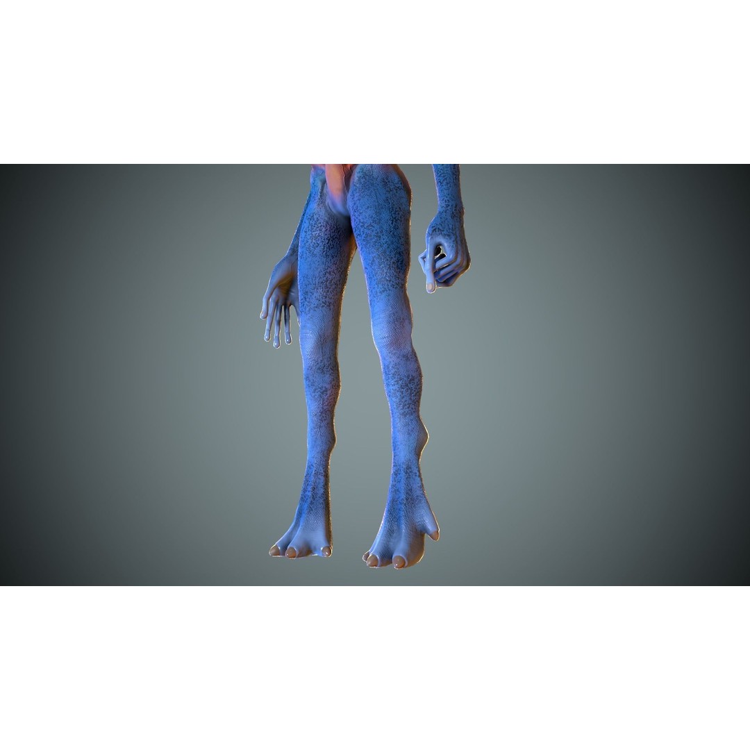 Alien Striscils 3D Model – Low Poly Game-Ready Character, FBX - View 12