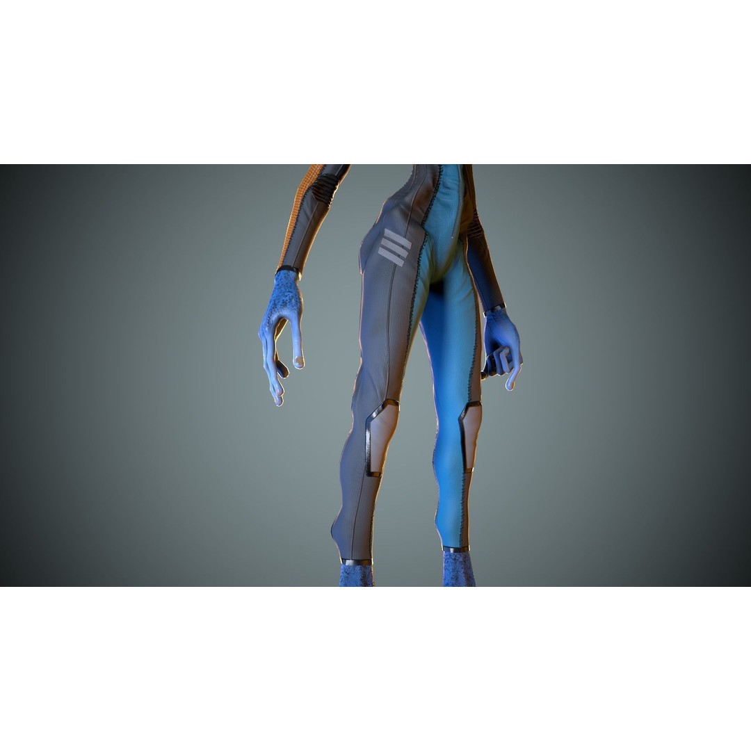 Alien Striscils 3D Model – Low Poly Game-Ready Character, FBX - View 17