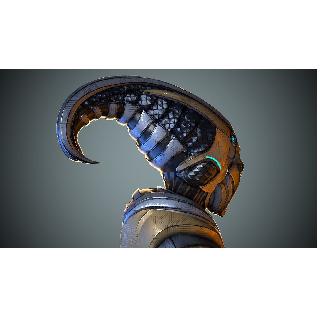 Alien Striscils 3D Model – Low Poly Game-Ready Character, FBX - View 19
