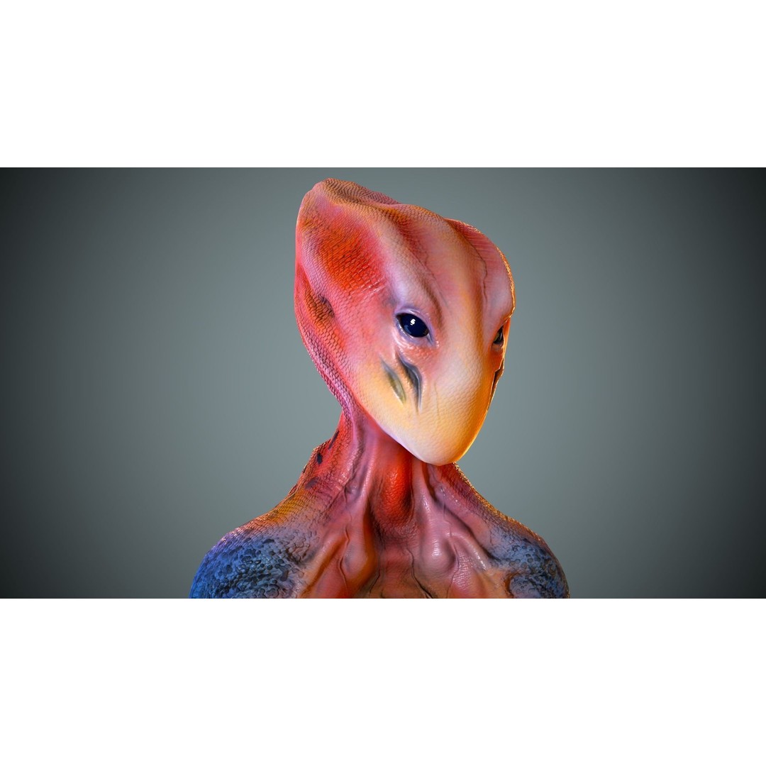 Alien Striscils 3D Model – Low Poly Game-Ready Character, FBX - View 21