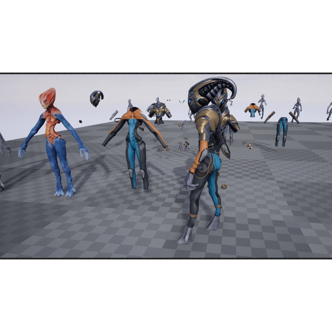 Alien Striscils 3D Model – Low Poly Game-Ready Character, FBX - View 25