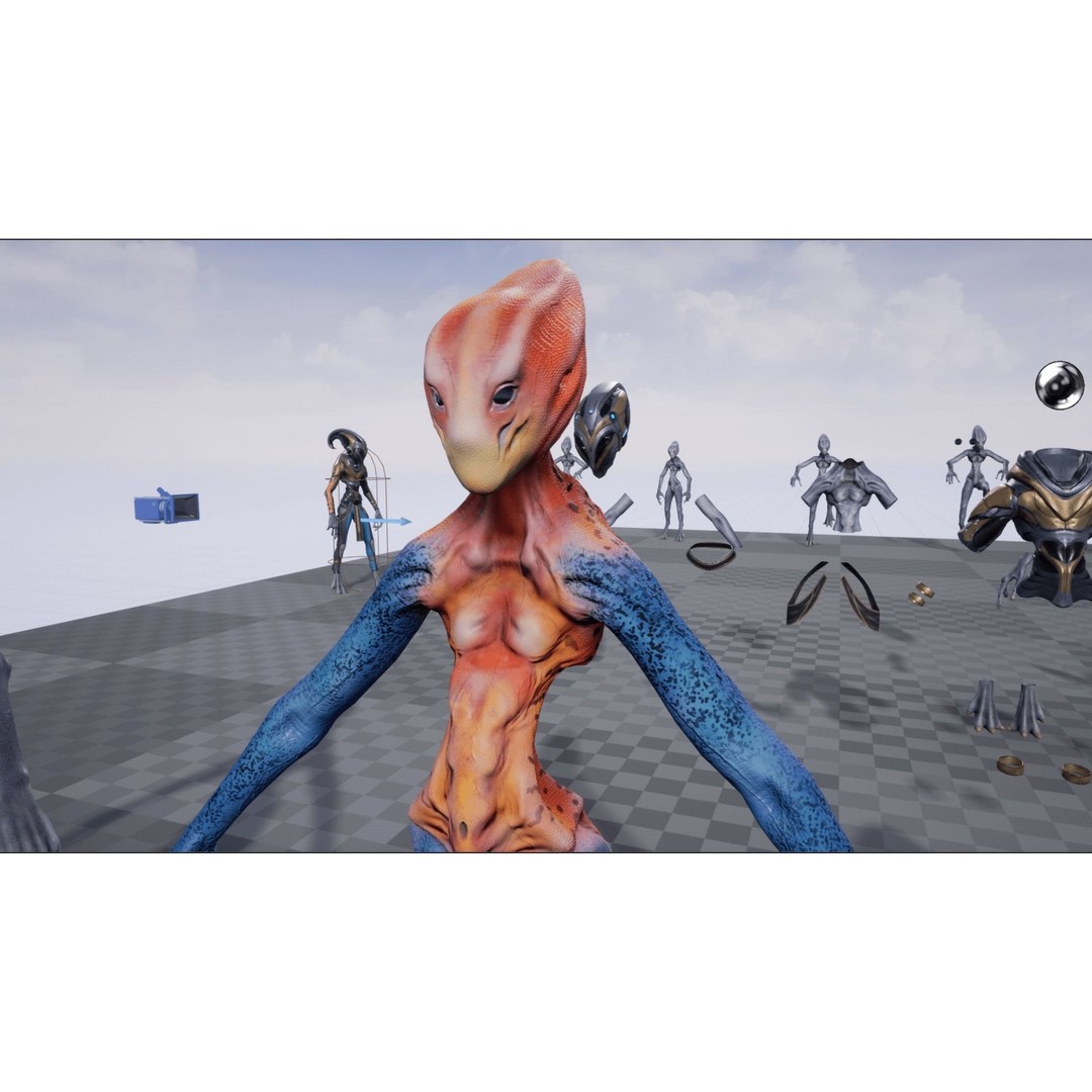 Alien Striscils 3D Model – Low Poly Game-Ready Character, FBX - View 27