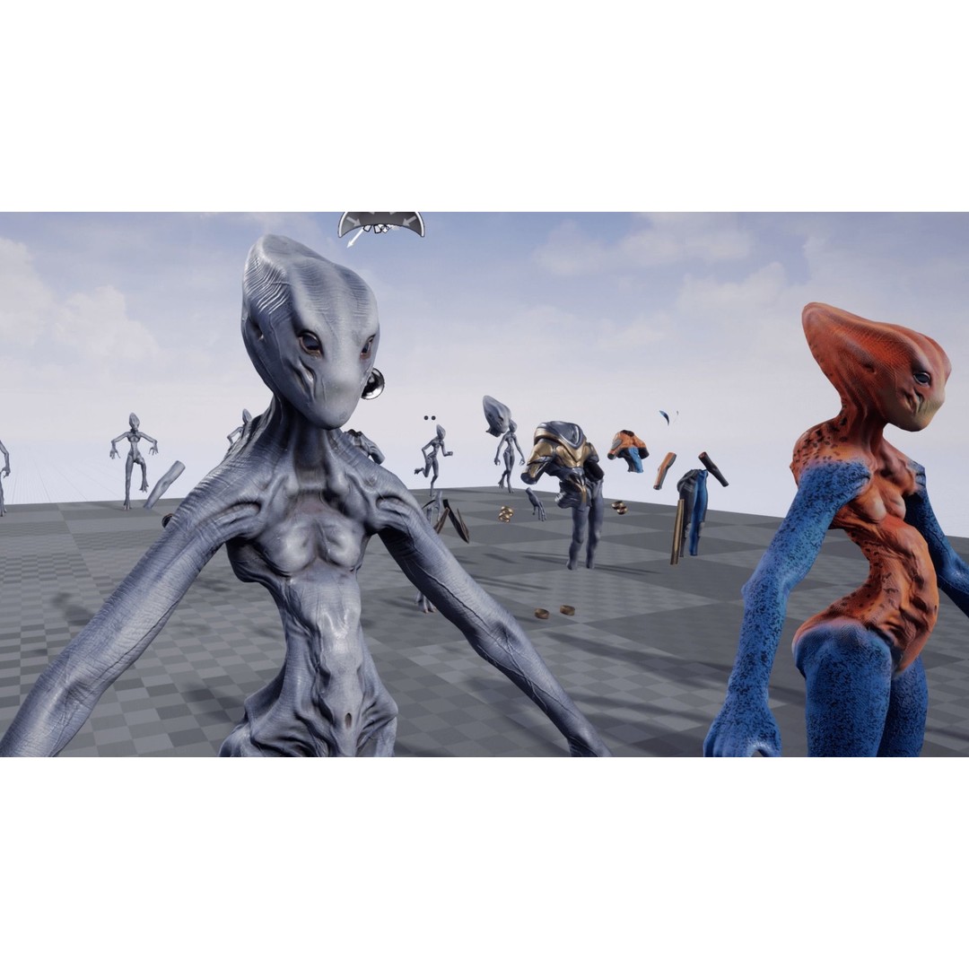 Alien Striscils 3D Model – Low Poly Game-Ready Character, FBX - View 28