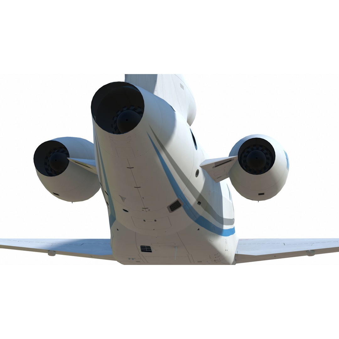 Dassault Falcon 8X 3D Model – Low Poly Aircraft, Game Ready FBX - View 29