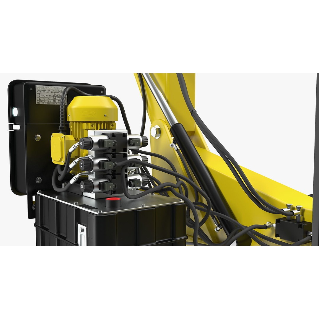 Truck Tyre Changing Machine 3D Model – PBR Industrial Equipment, FBX - View 18