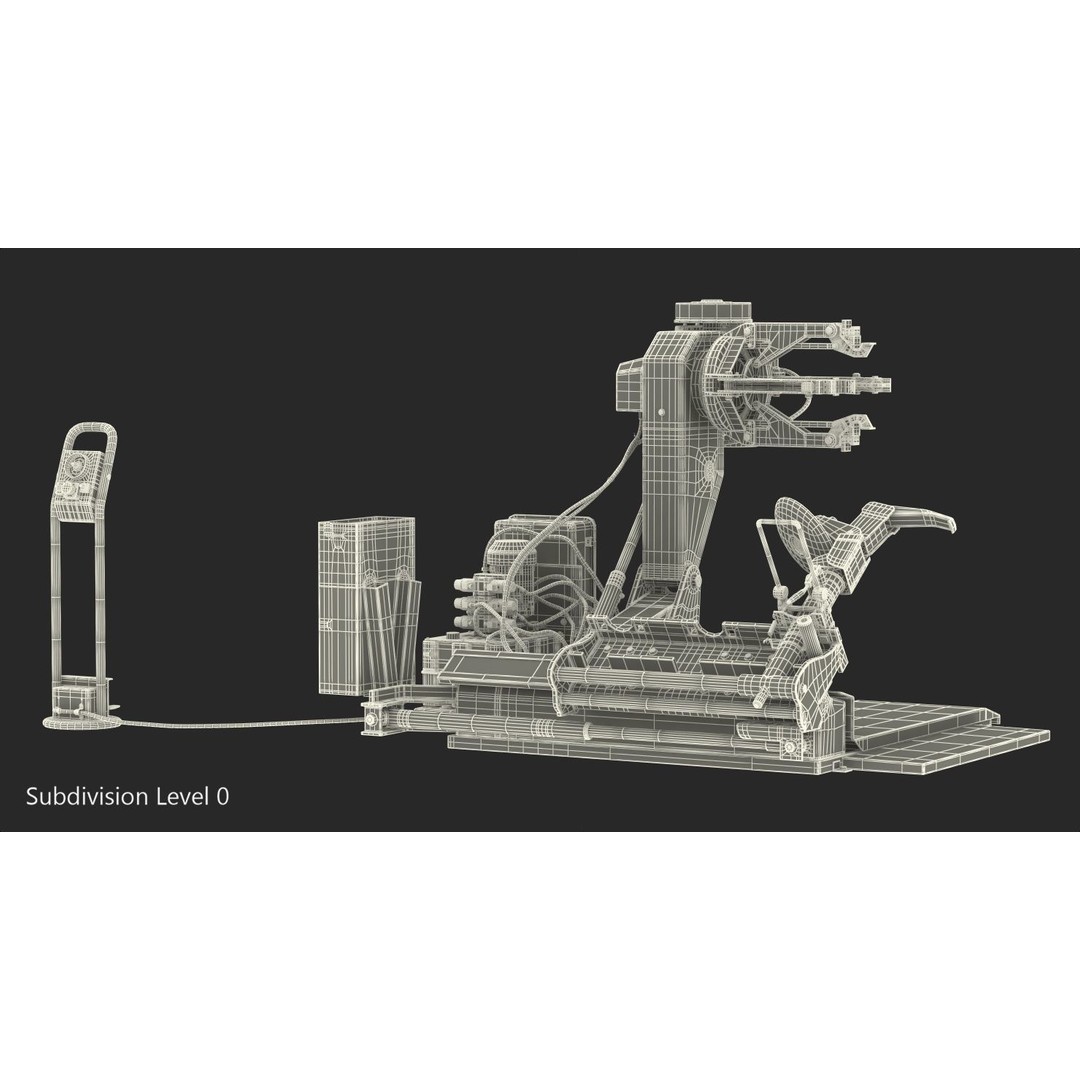 Truck Tyre Changing Machine 3D Model – PBR Industrial Equipment, FBX - View 24