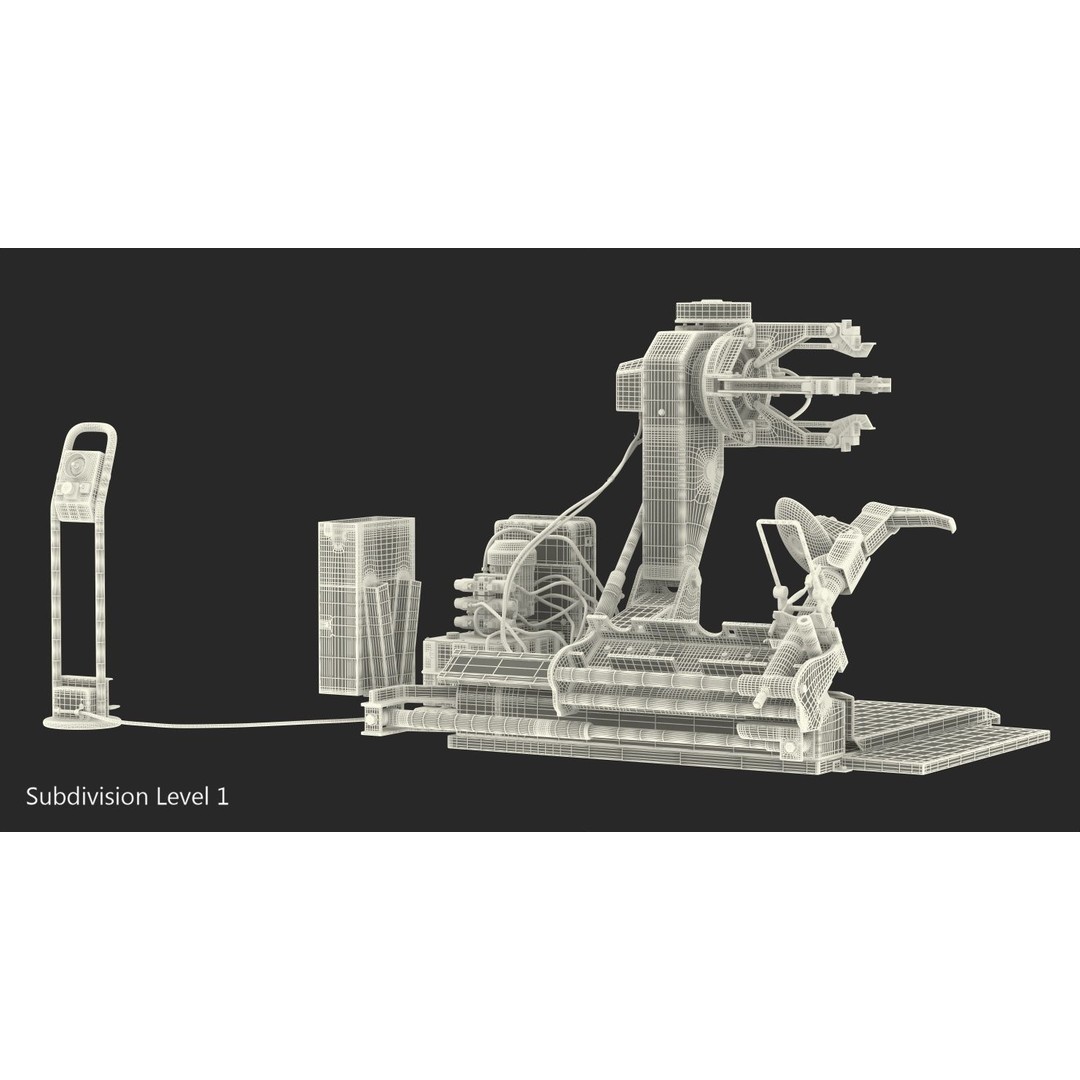Truck Tyre Changing Machine 3D Model – PBR Industrial Equipment, FBX - View 25