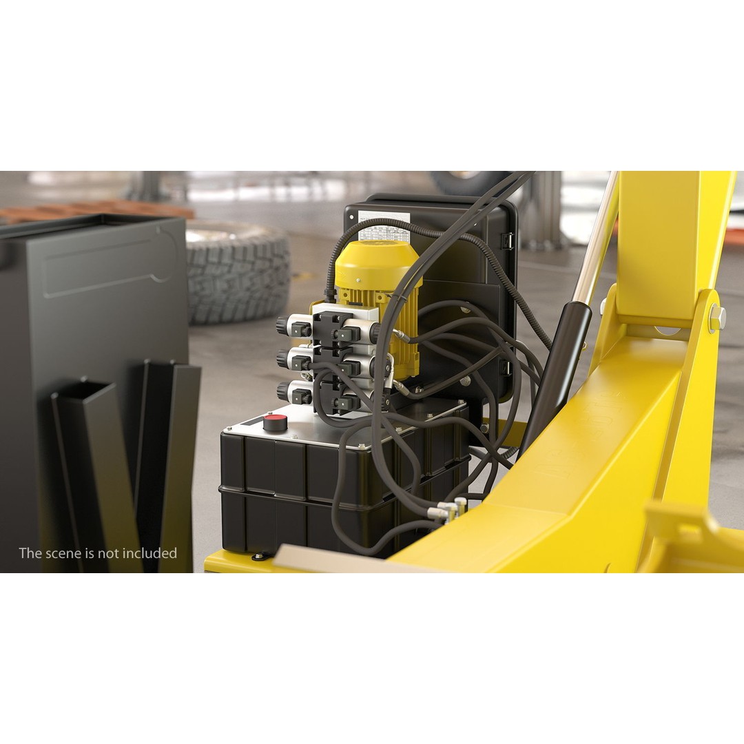 Truck Tyre Changing Machine 3D Model – PBR Industrial Equipment, FBX - View 3