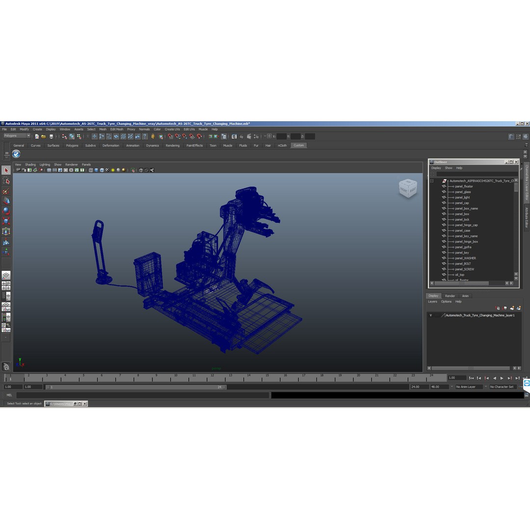 Truck Tyre Changing Machine 3D Model – PBR Industrial Equipment, FBX - View 30
