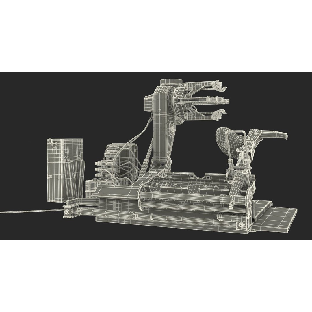 Truck Tyre Changing Machine 3D Model – PBR Industrial Equipment, FBX - View 31
