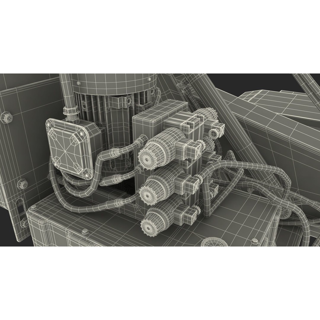 Truck Tyre Changing Machine 3D Model – PBR Industrial Equipment, FBX - View 33