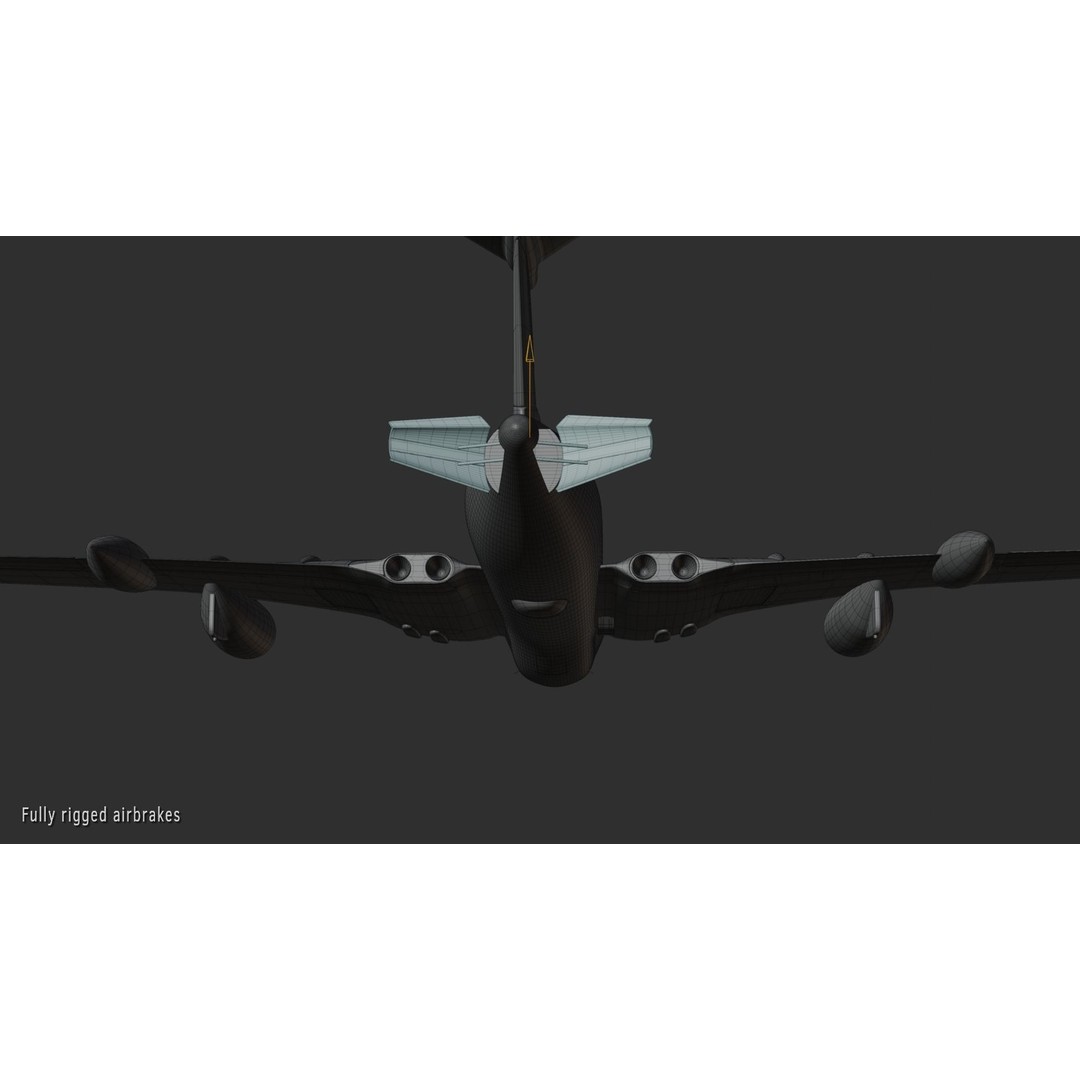 Handley Page Victor K2 Tanker 3D Model – High Poly Rigged Aircraft, FBX - View 12