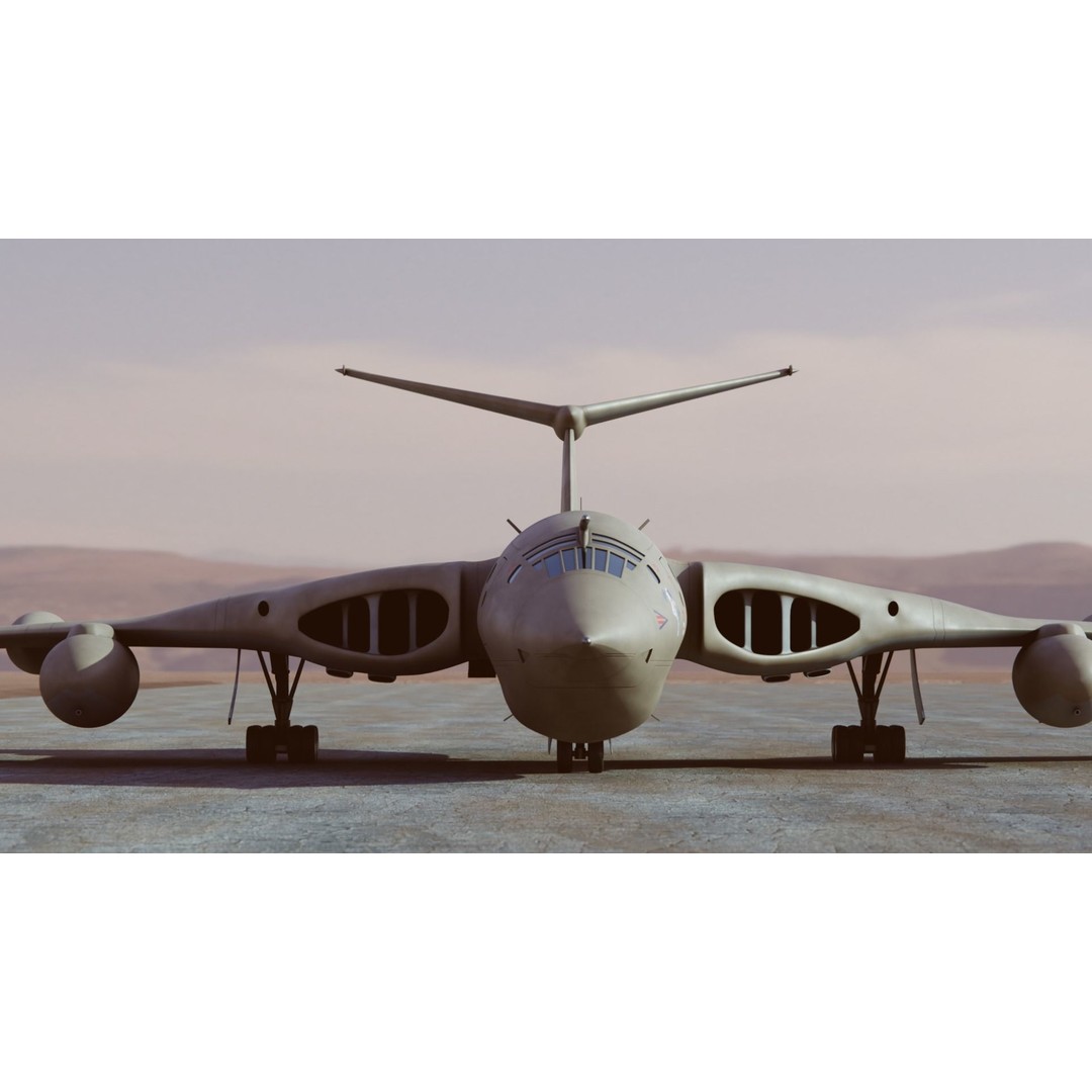 Handley Page Victor K2 Tanker 3D Model – High Poly Rigged Aircraft, FBX - View 3