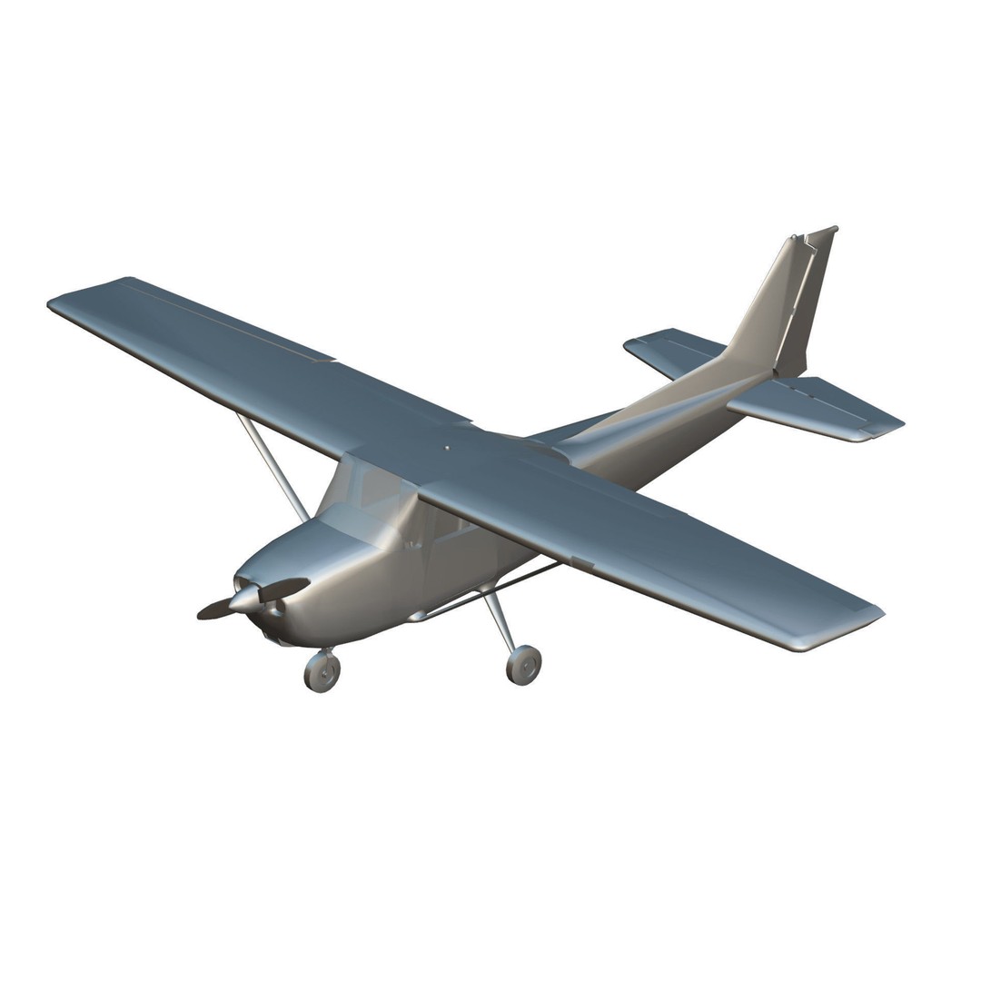 Light Airplane 3D Model – Low Poly Game Ready Asset, FBX