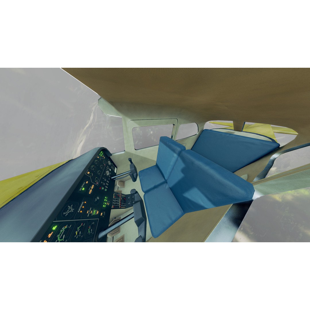 Light Airplane 3D Model – Low Poly Game Ready Asset, FBX - View 10