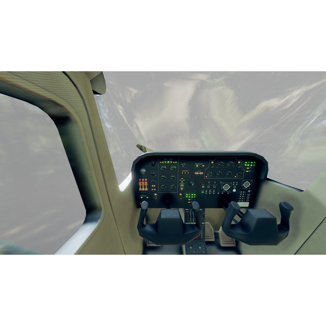 Light Airplane 3D Model – Low Poly Game Ready Asset, FBX - View 11