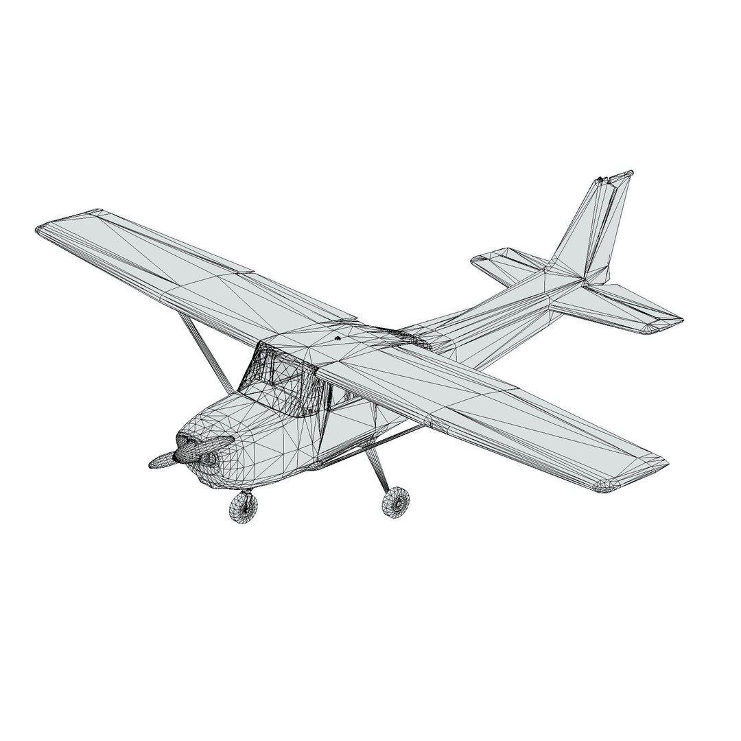 Light Airplane 3D Model – Low Poly Game Ready Asset, FBX - View 13