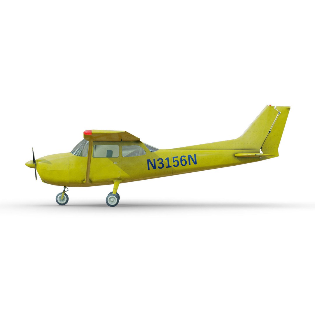 Light Airplane 3D Model – Low Poly Game Ready Asset, FBX - View 16
