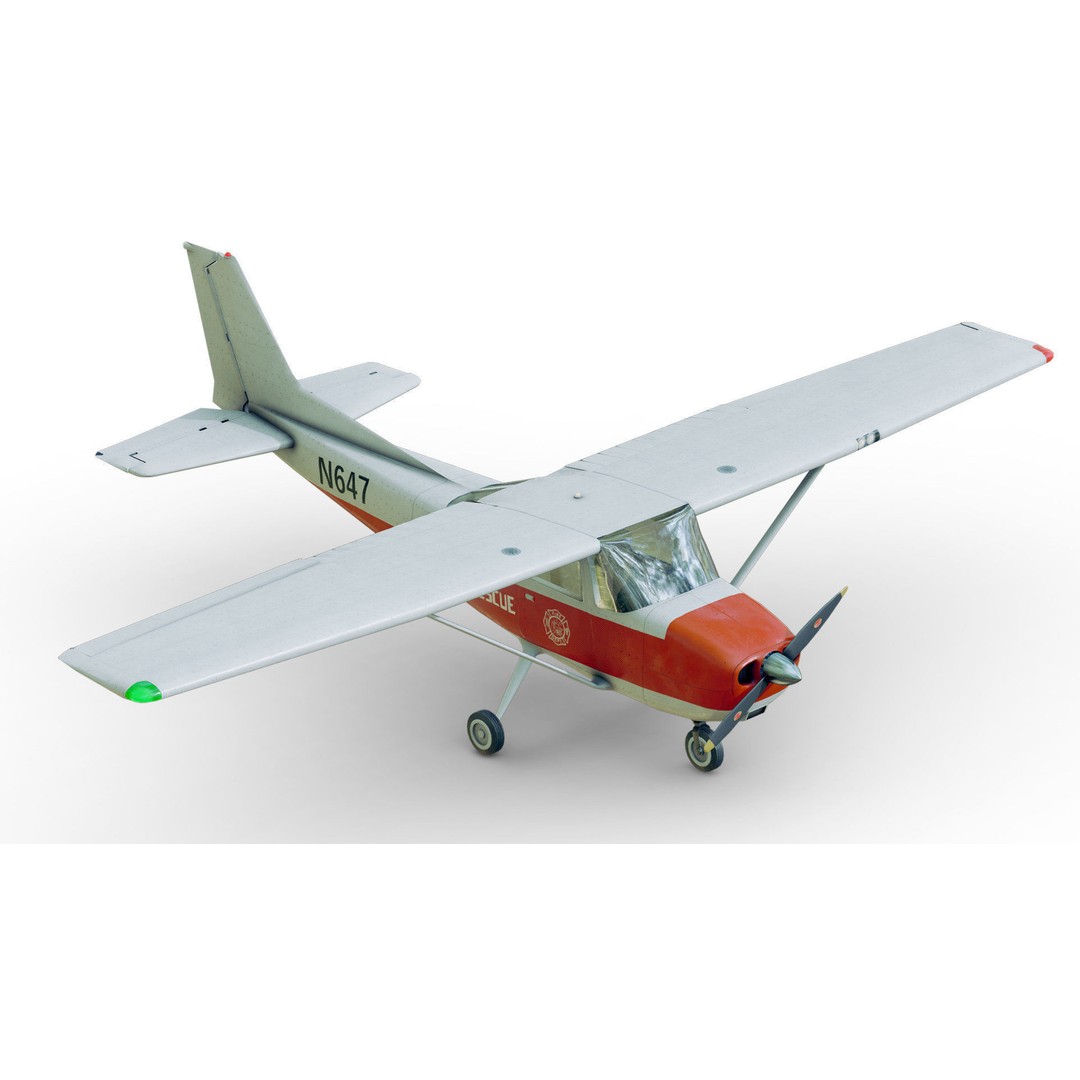 Light Airplane 3D Model – Low Poly Game Ready Asset, FBX - View 18