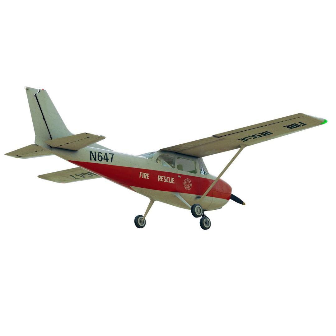 Light Airplane 3D Model – Low Poly Game Ready Asset, FBX - View 21