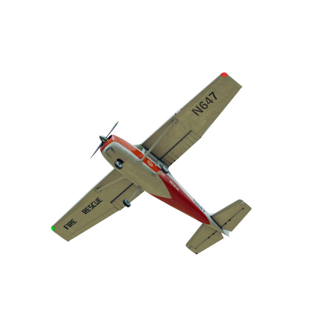 Light Airplane 3D Model – Low Poly Game Ready Asset, FBX - View 22